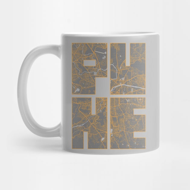 Pune, Maharashtra, India City Map Typography - Bauhaus by deMAP Studio